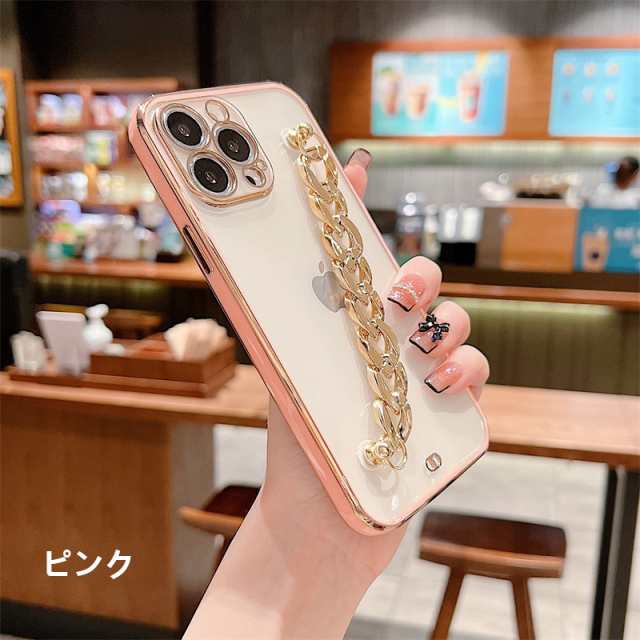 iphone14 pro ケース ショルダー 背面クリア iPhoneケース チェーン